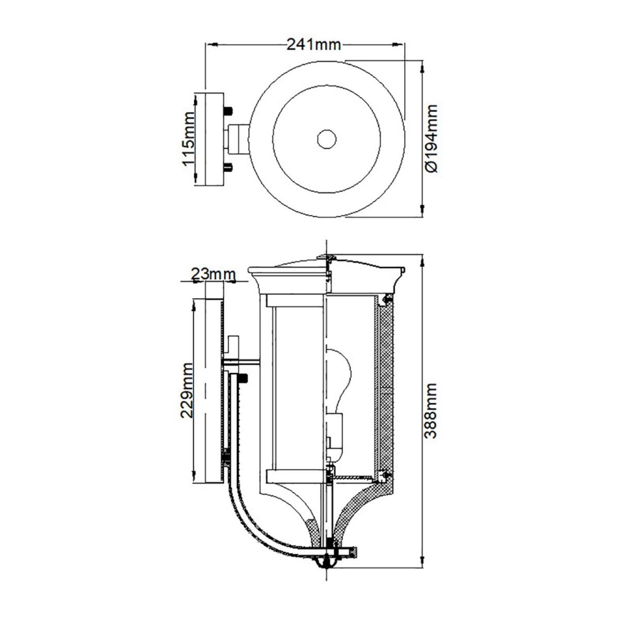 Feiss - Āra sienas lampa MERRILL 1xE27/60W/230V IP44