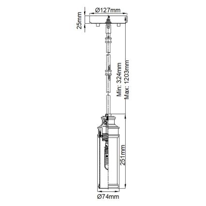 Feiss - LED Vannas istabas lustra ar stieni PAYNE 1xG9/3W/230V IP44