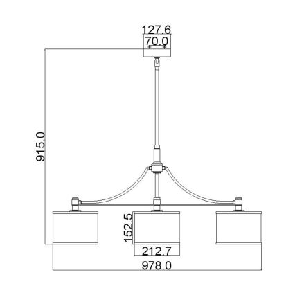 Feiss - Lustra ar stieni PROSPECT PARK 3xE27/60W/230V