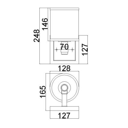 Feiss - Sienas lampa PROSPECT PARK 1xE27/60W/230V spīdīgi hromēts