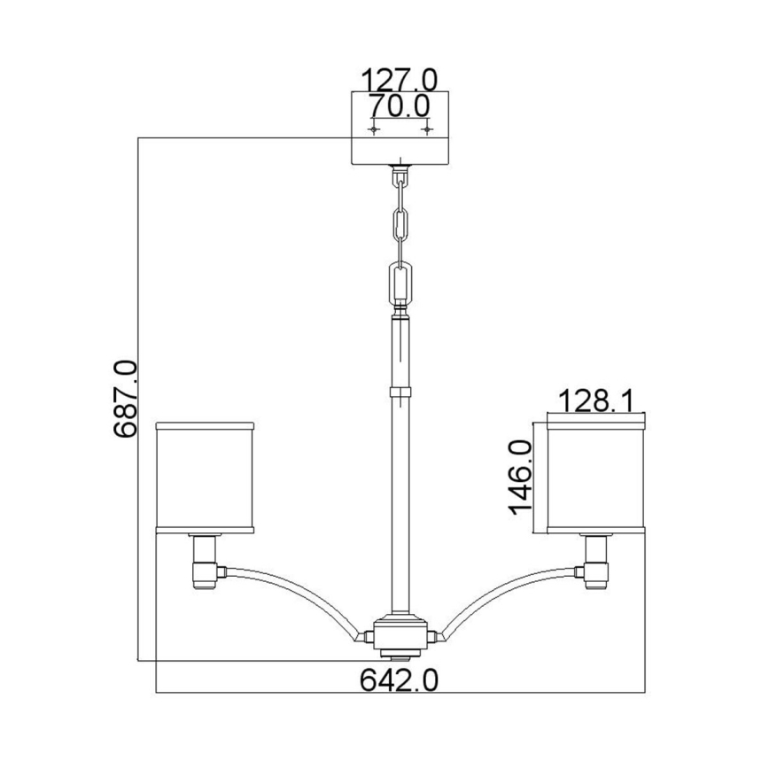 Feiss - Lustra ar ķēdi PROSPECT PARK 5xE27/60W/230V