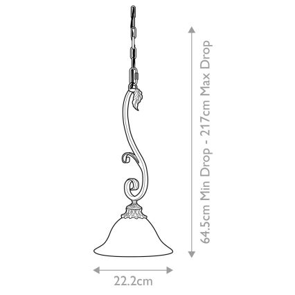 Feiss - Lustra ar ķēdi SONOMA VALLEY 1xE27/60W/230V