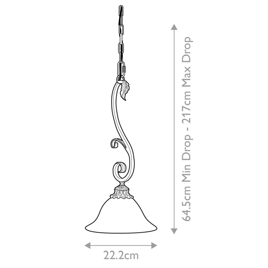 Feiss - Lustra ar ķēdi SONOMA VALLEY 1xE27/60W/230V