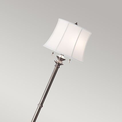 Feiss - Grīdas stāvlampa STATEROOM 2xE27/60W/230V sudraba
