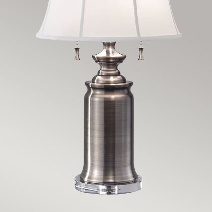 Feiss - Galda lampa STATEROOM 2xE27/60W/230V sudraba