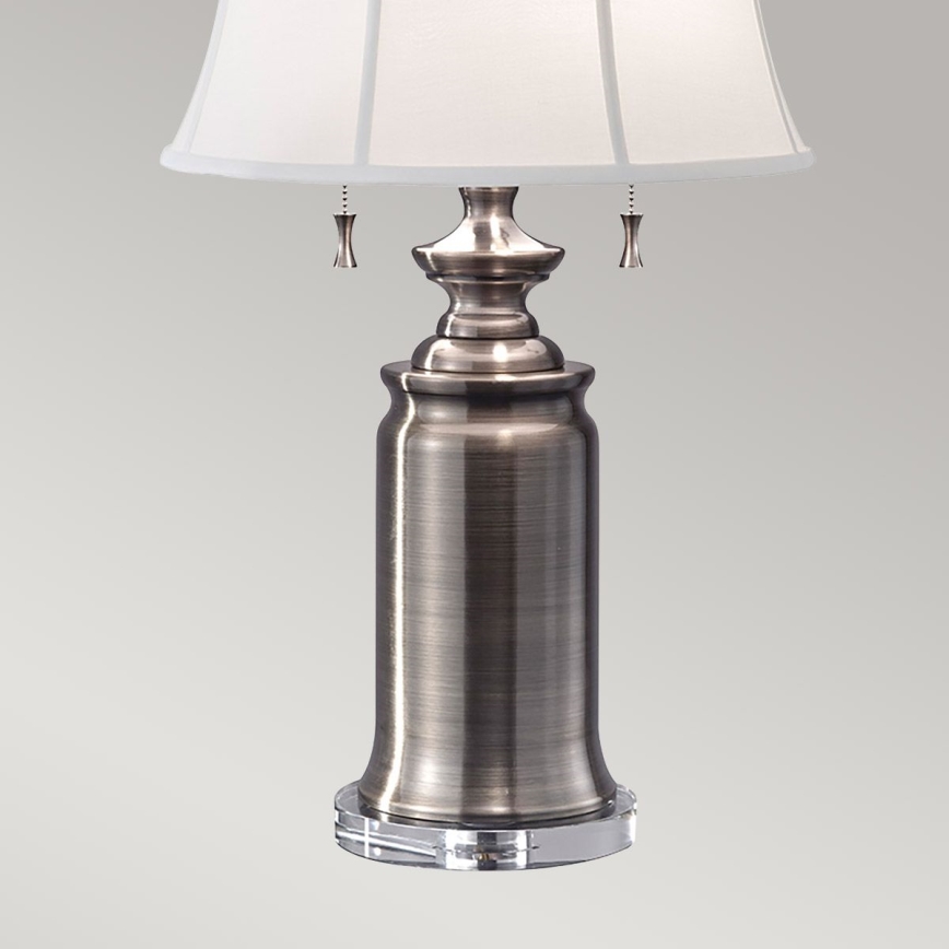 Feiss - Galda lampa STATEROOM 2xE27/60W/230V sudraba