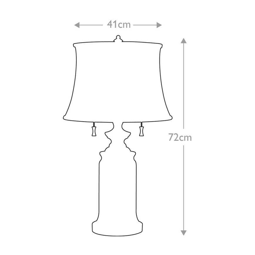 Feiss - Galda lampa STATEROOM 2xE27/60W/230V sudraba
