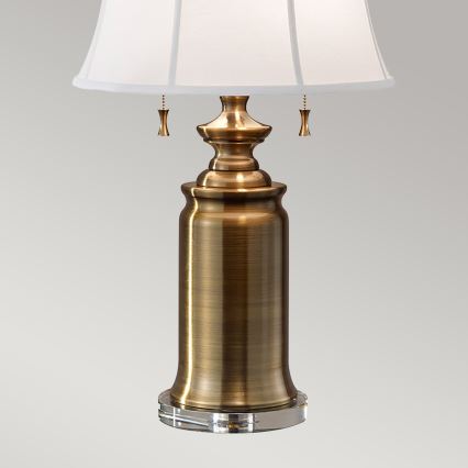 Feiss - Galda lampa STATEROOM 2xE27/60W/230V misiņš