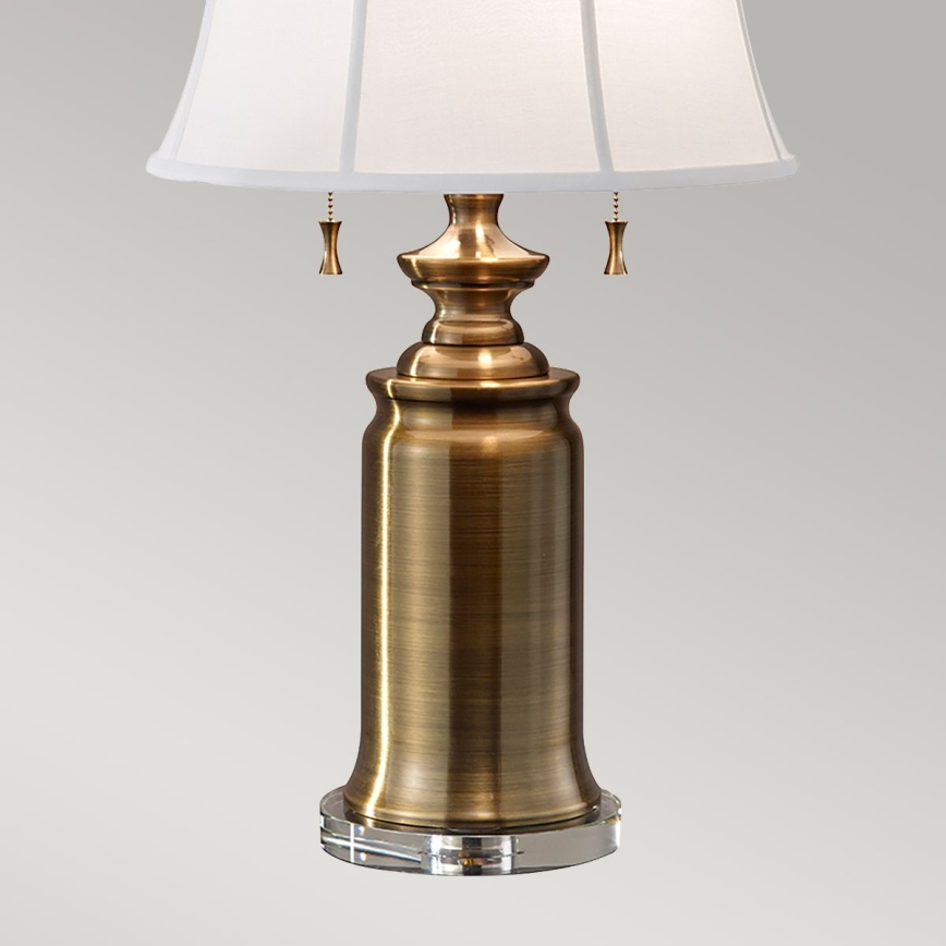 Feiss - Galda lampa STATEROOM 2xE27/60W/230V misiņš
