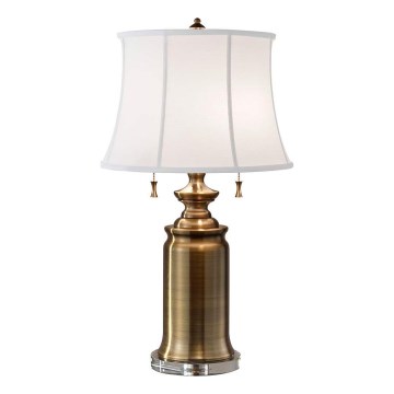 Feiss - Galda lampa STATEROOM 2xE27/60W/230V misiņš