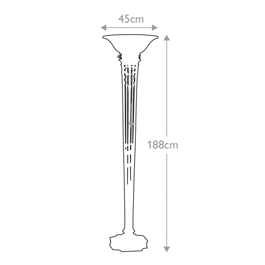 Feiss - Grīdas stāvlampa OPERA 1xE27/100W/230V bronza/bēša