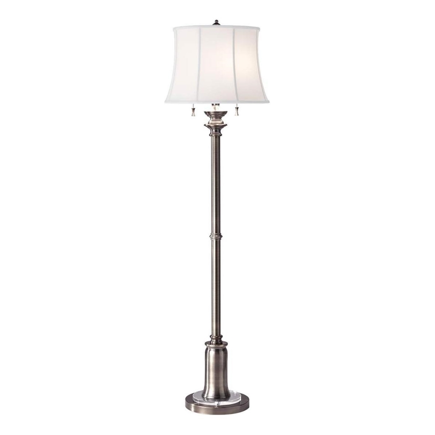 Feiss - Grīdas stāvlampa STATEROOM 2xE27/60W/230V sudraba