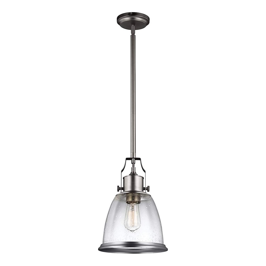 Feiss - Lustra ar stieni HOBSON 1xE27/60W/230V sudraba