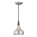 Feiss - Pakaramā lampa ar vadu BESO 1xE27/60W/230V matēts hroms/melns