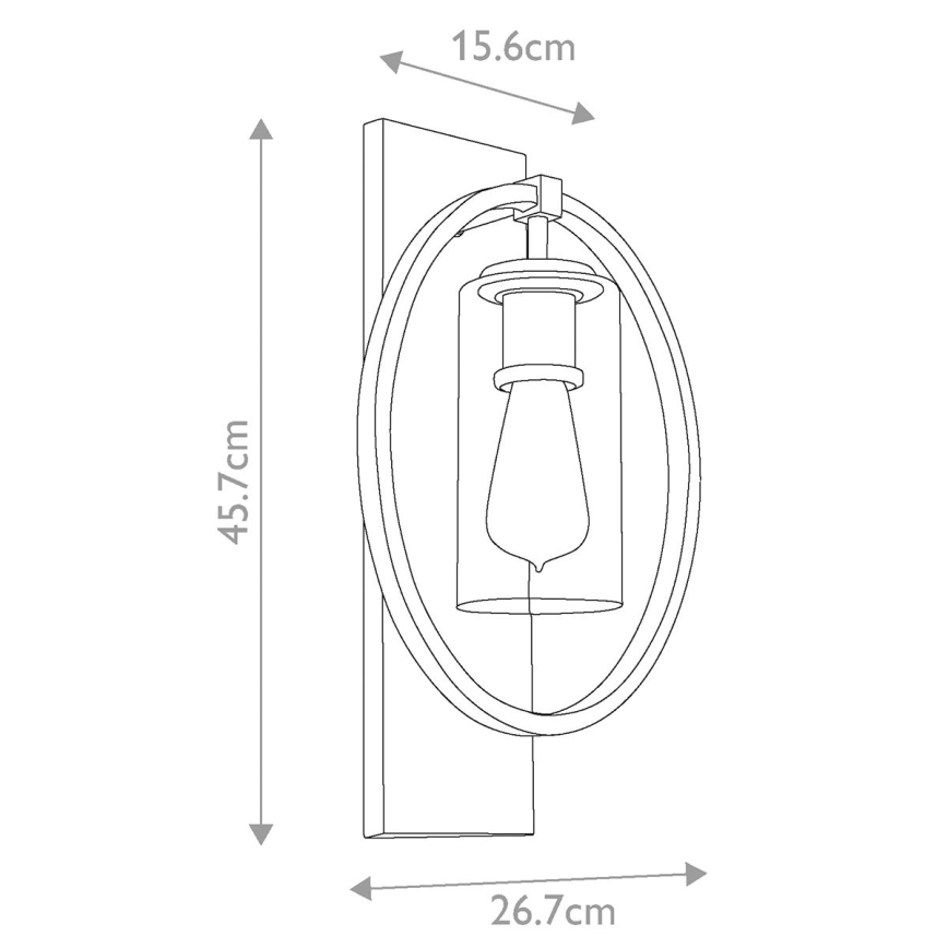 Feiss - Sienas lampa MARLENA 1xE27/60W/230V antracīta