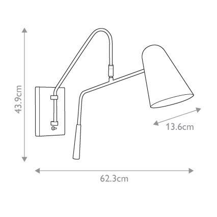 Feiss - Sienas lampa SIMON 1xE27/60W/230V melna/zelta