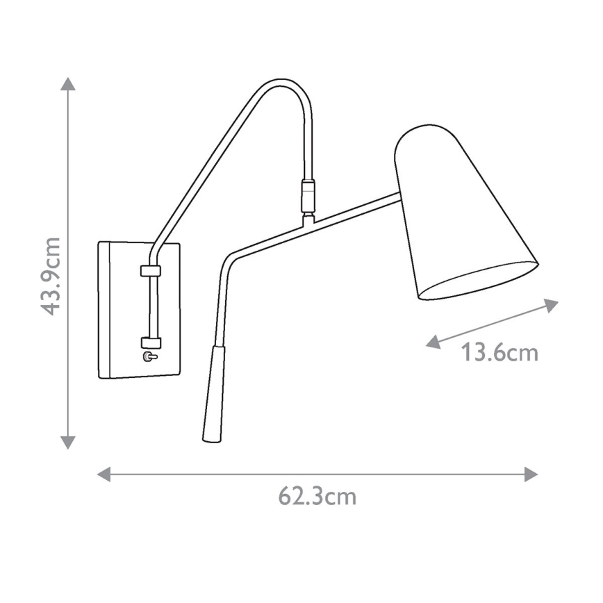 Feiss - Sienas lampa SIMON 1xE27/60W/230V melna/zelta