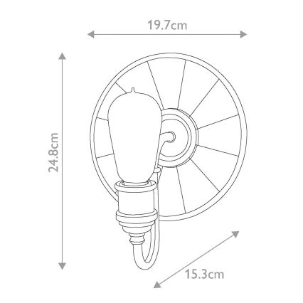 Feiss - Sienas lampa URBAN RENEWAL 1xE27/100W/230V bronzas