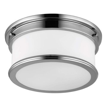 Feiss - Vannas istabas griestu gaismeklis PAYNE 2xE27/60W/230V IP44 matēts hroms