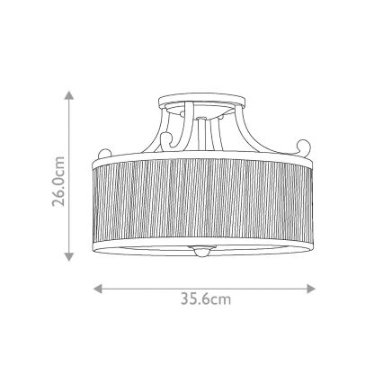 Feiss - Virsapmetuma lustra ABBEY 3xE27/100W/230V bēša
