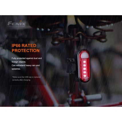 Fenix BC05RV20 - LED Uzlādējams velosipēda lukturītis LED/USB IP66 15 lm 120 hrs