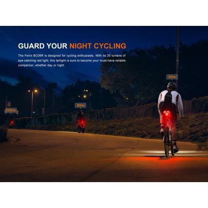 Fenix BC06R - LED Aptumšojama uzlādējama velosipēdu lampa LED/USB IP66 90 lm 24,5 h 560 mAh
