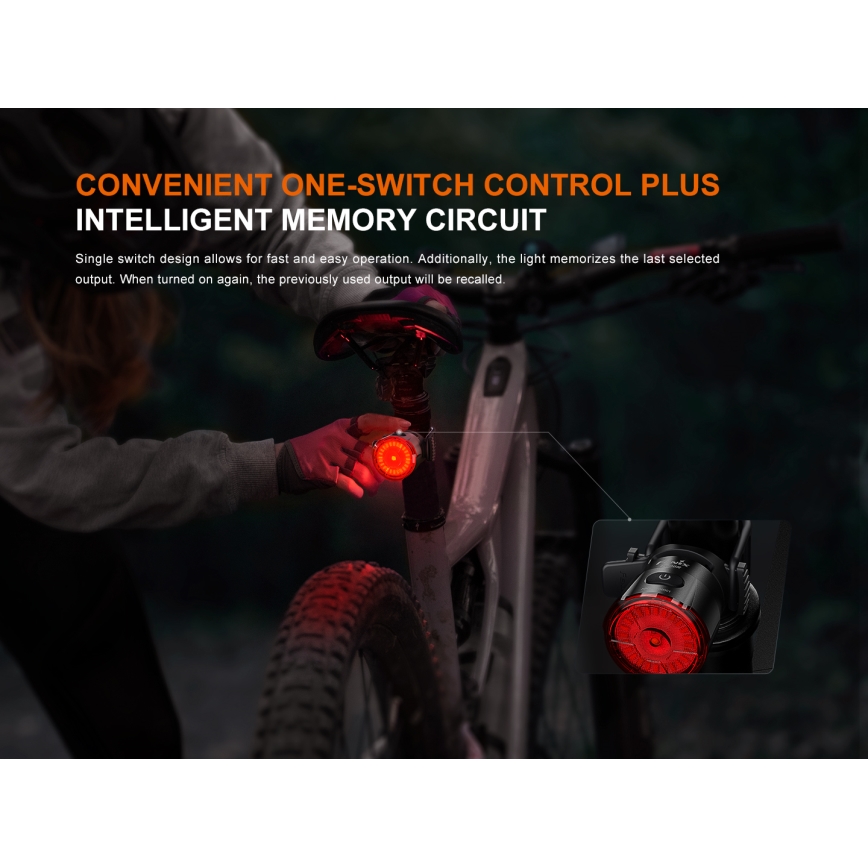 Fenix BC06R - LED Aptumšojama uzlādējama velosipēdu lampa LED/USB IP66 90 lm 24,5 h 560 mAh