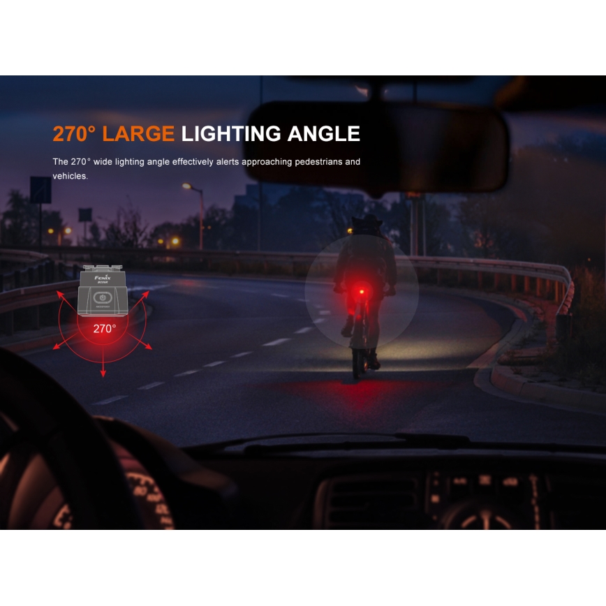 Fenix BC06R - LED Aptumšojama uzlādējama velosipēdu lampa LED/USB IP66 90 lm 24,5 h 560 mAh