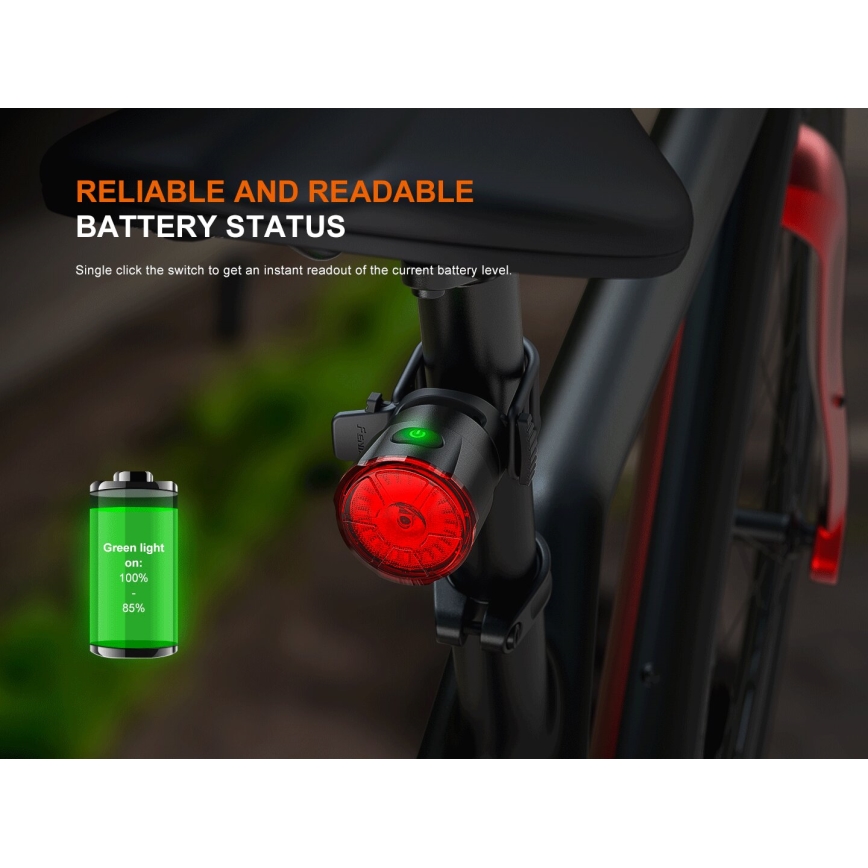 Fenix BC06R - LED Aptumšojama uzlādējama velosipēdu lampa LED/USB IP66 90 lm 24,5 h 560 mAh