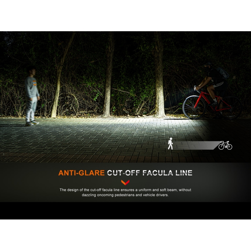 Fenix BC15R - LED Aptumšojama uzlādējama velosipēdu lampa LED/USB IP66 400 spīdīgs 31,5 h 2600 mAh