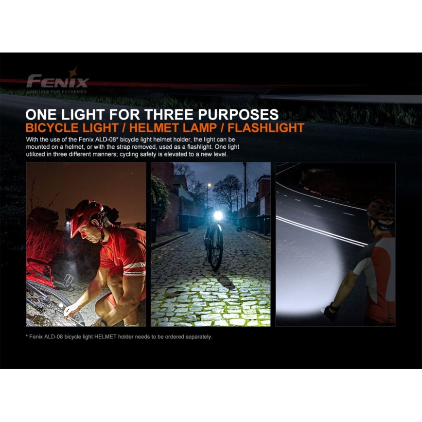 Fenix BC21RV30 - LED Uzlādējama velosipēda lampa LED/USB IP68 1200 lm 33 h