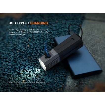 Fenix BC22R - LED uzlādējamais velosipēda lukturis ar regulējamu spilgtumu LED/USB 3400 mAh IP66 1400 lm 41 h melns