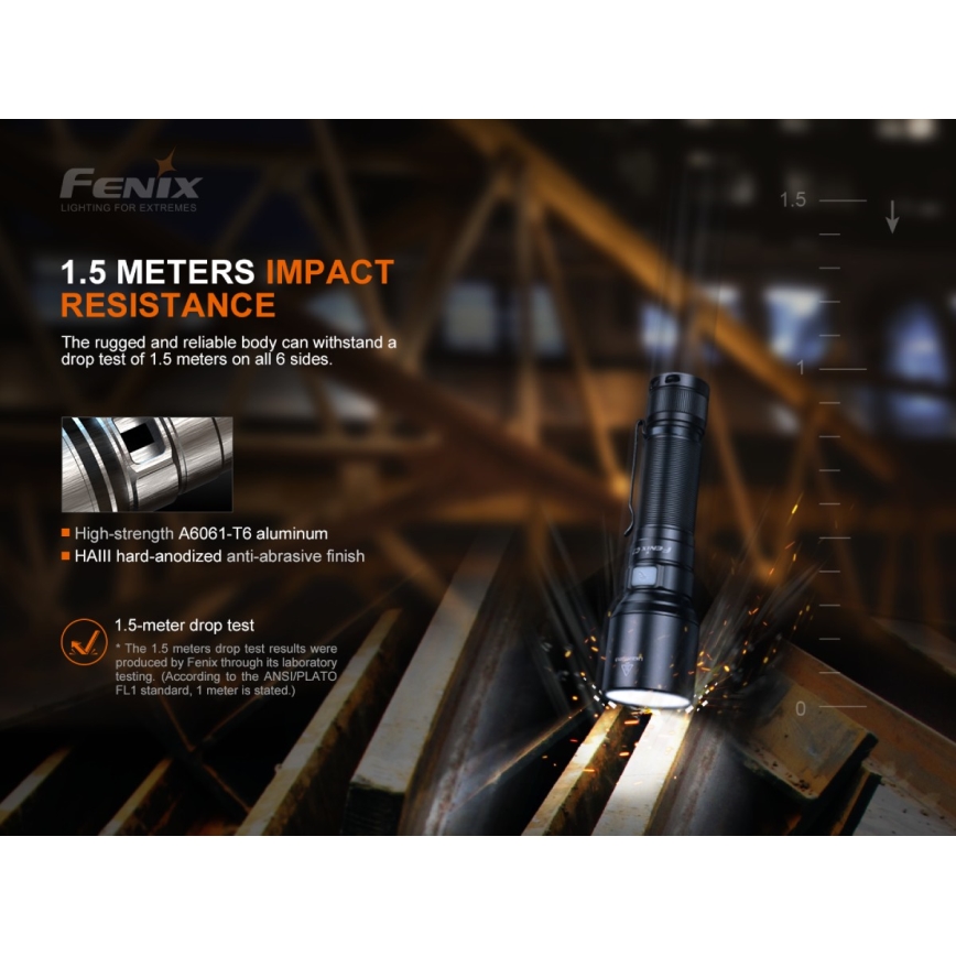 Fenix C7 - LED uzlādējamais lukturis ar regulējamu spilgtumu LED/1x21700 IP68 3000 lm 68 h