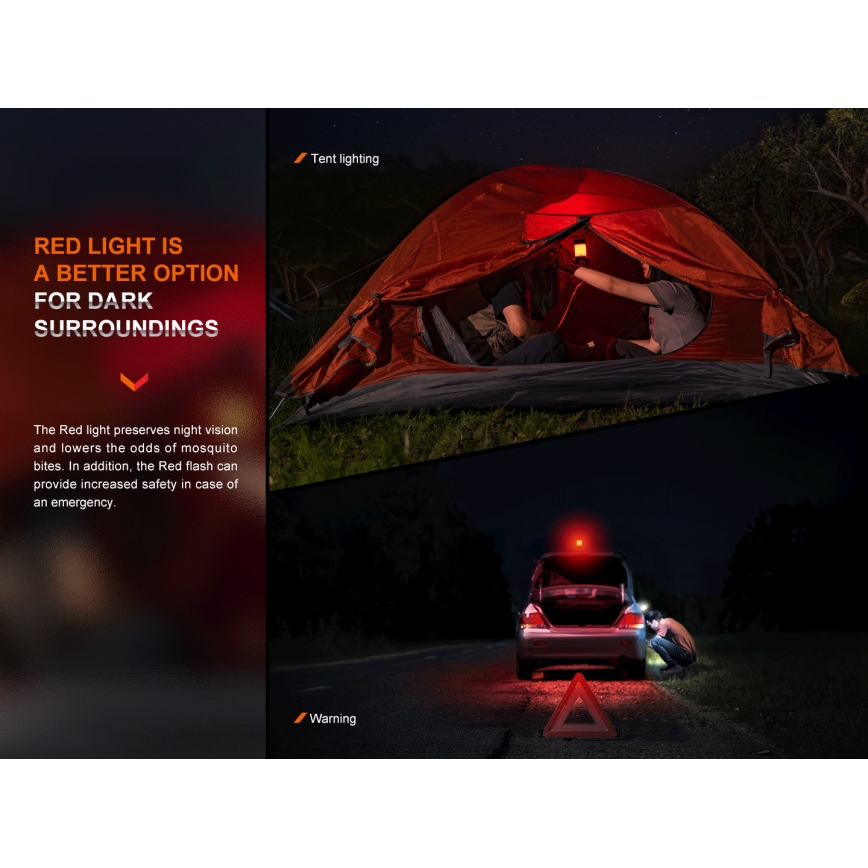 Fenix CL26RPROCAM - LED Aptumšojama pārvietojams uzlādējams lampa LED/USB IP66 650 lm 408 h 5000 mAh pelēka