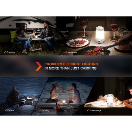 Fenix CL26RPROCAM - LED Aptumšojama pārvietojams uzlādējams lampa LED/USB IP66 650 lm 408 h 5000 mAh pelēka