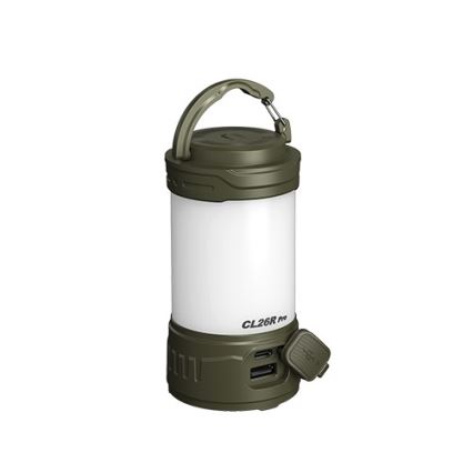 Fenix CL26RPROOLI - LED Aptumšojama pārvietojams uzlādējams lampa LED/USB IP66 650 spīdīgs 408 h 5000 mAh zaļa