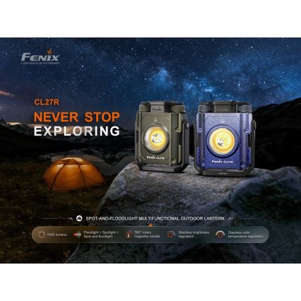 Fenix CL27RGRE - LED Aptumšojama uzlādējams lampa LED/USB IP66 1600 spīdīgs 285 h 5000 mAh