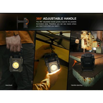 Fenix CL27RGRE - LED Aptumšojama uzlādējams lampa LED/USB IP66 1600 spīdīgs 285 h 5000 mAh