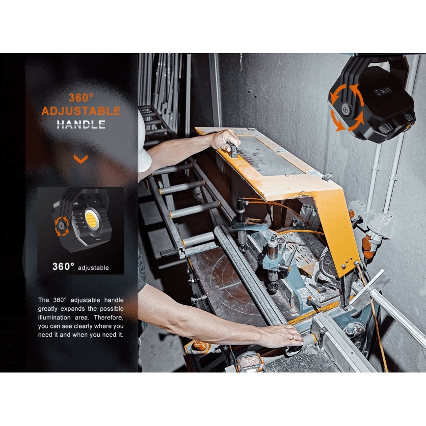 Fenix CL28R - LED Aptumšojama uzlādējams Prožektors ar lādētājakumulators LED/USB IP66 2000 spīdīgs 360 h 10000 mAh