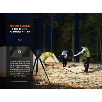 Fenix CL28R - LED Aptumšojama uzlādējams Prožektors ar lādētājakumulators LED/USB IP66 2000 spīdīgs 360 h 10000 mAh
