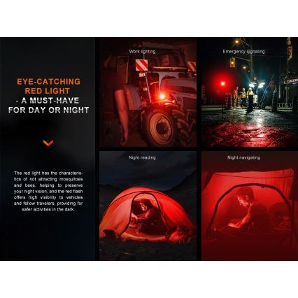 Fenix CL28R - LED Aptumšojama uzlādējams Prožektors ar lādētājakumulators LED/USB IP66 2000 spīdīgs 360 h 10000 mAh