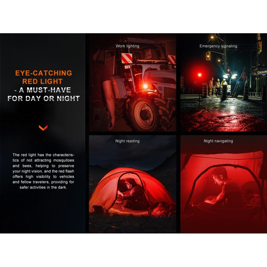 Fenix CL28R - LED Aptumšojama uzlādējams Prožektors ar lādētājakumulators LED/USB IP66 2000 spīdīgs 360 h 10000 mAh