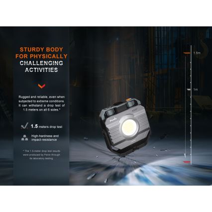 Fenix CL28R - LED Aptumšojama uzlādējams Prožektors ar lādētājakumulators LED/USB IP66 2000 spīdīgs 360 h 10000 mAh