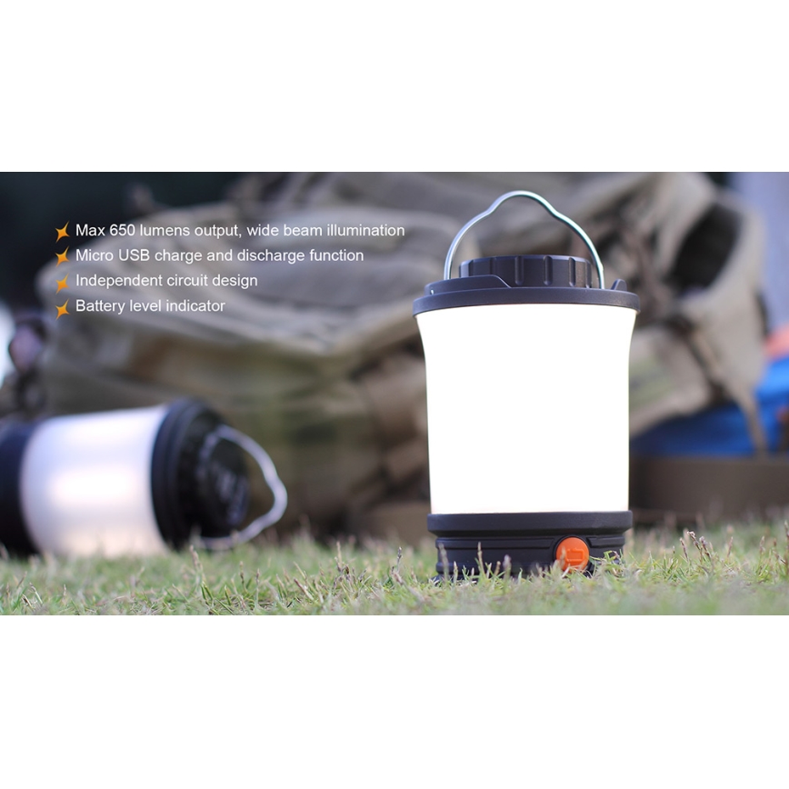 Fenix CL30R - LED Pārnēsājama uzlādējama lampa LED/USB/6xCR123A IPX7 650 lm 300 h 2600 mAh