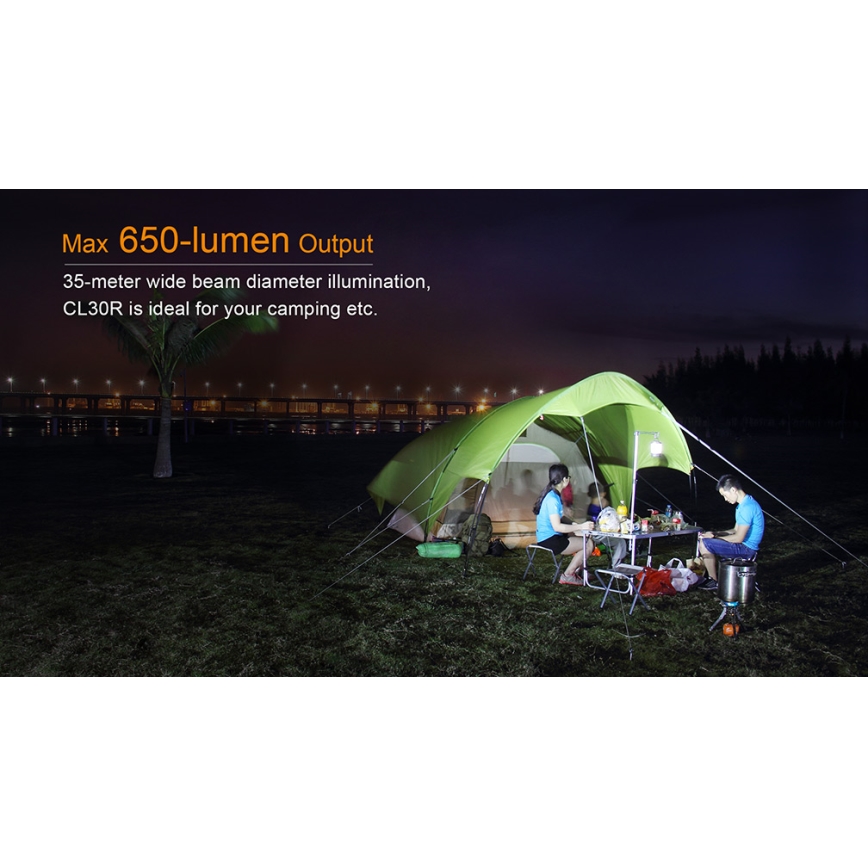 Fenix CL30R - LED Pārnēsājama uzlādējama lampa LED/USB/6xCR123A IPX7 650 lm 300 h 2600 mAh