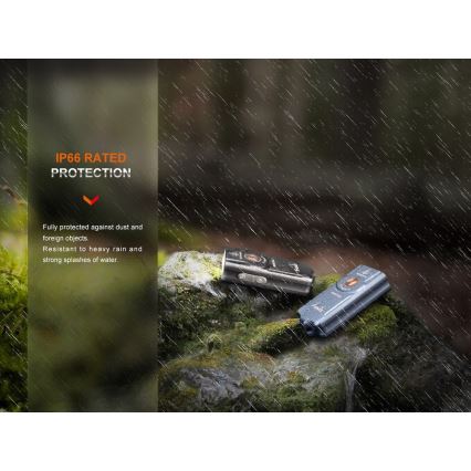 Fenix E03RV20BLU - LED Uzlādējams lukturis LED/USB IP66 500 lm 30 h 400 mAh