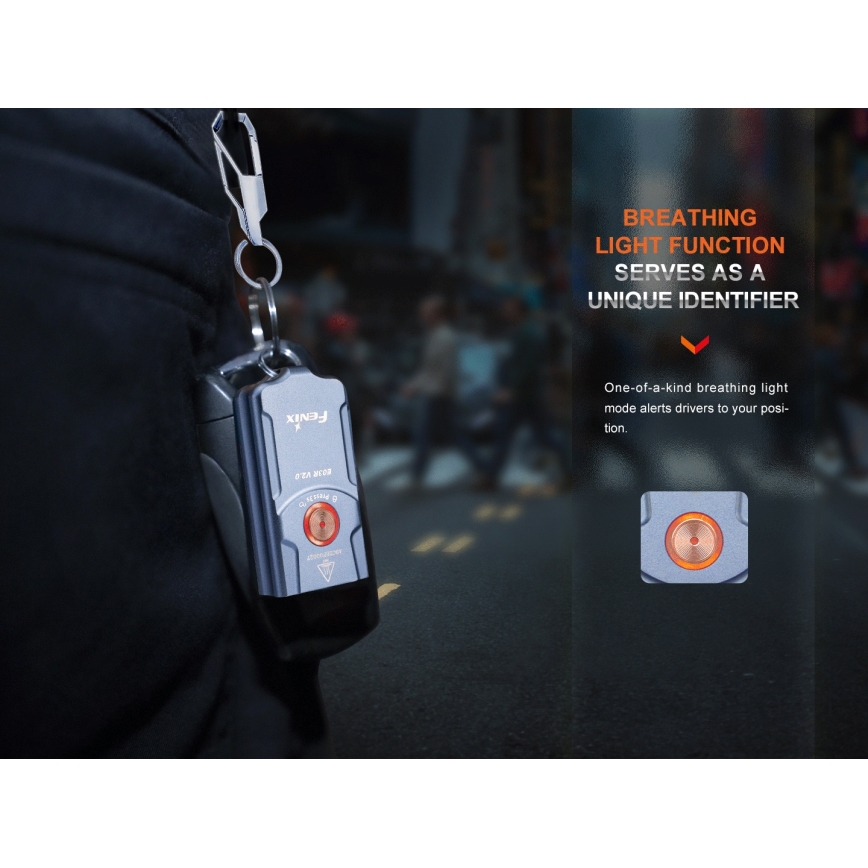 Fenix E03RV20GREY - LED Uzlādējams lukturis LED/USB IP66 500 spīdīgs 30 h 400 mAh