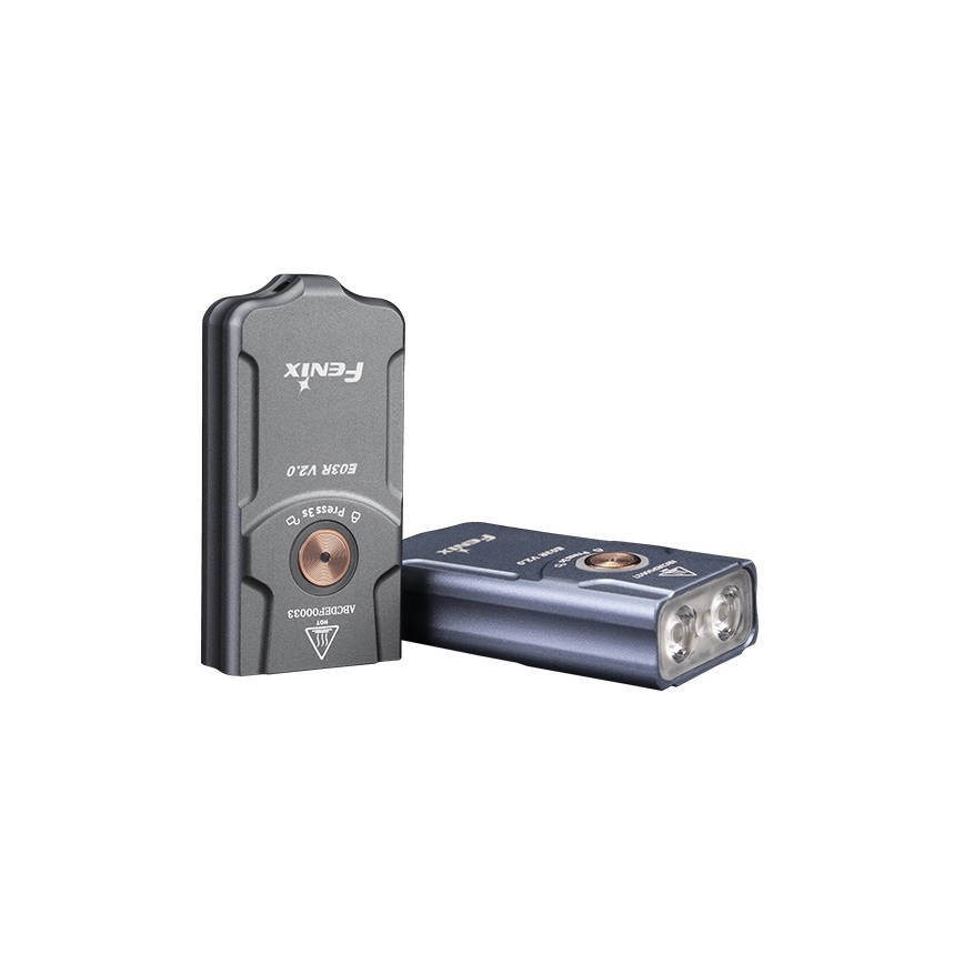 Fenix E03RV20GREY - LED Uzlādējams lukturis LED/USB IP66 500 spīdīgs 30 h 400 mAh