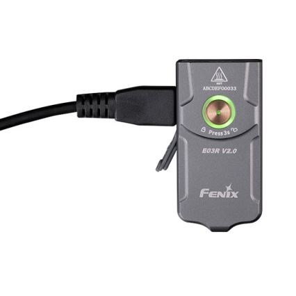 Fenix E03RV20GREY - LED Uzlādējams lukturis LED/USB IP66 500 spīdīgs 30 h 400 mAh