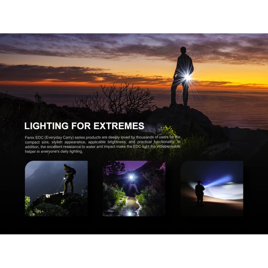 Fenix E05RBLC - LED Uzlādējams lukturis LED/USB IP68 400 lm 30 hrs